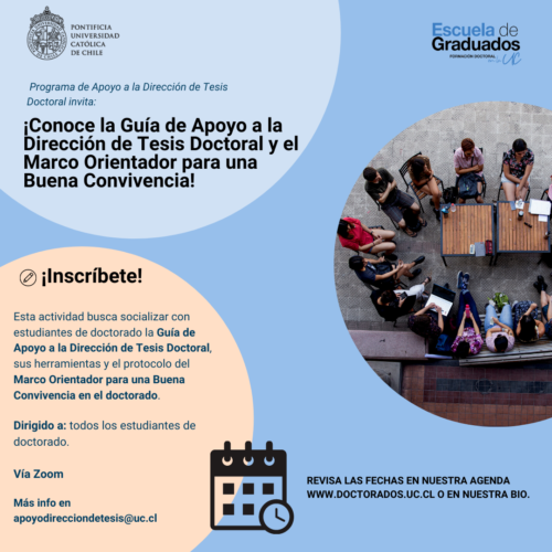 ¡Conoce la Guía de Apoyo a la Dirección de Tesis Doctoral y el Marco Orientador para una Buena Convivencia!