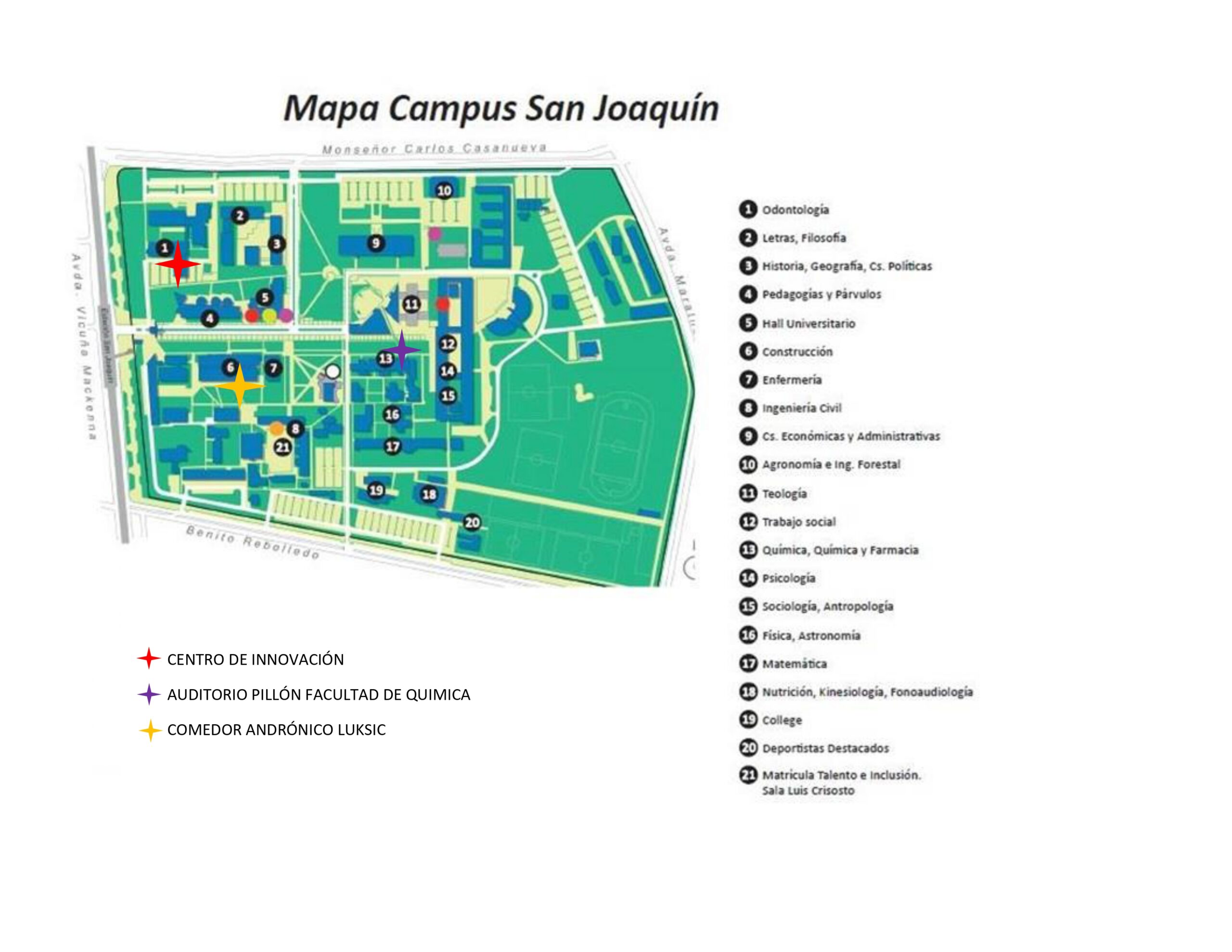 Mapa Campus San Joaquín